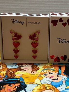 BaubleBar Disney Piglet Pink Heart Dangle Earrings
